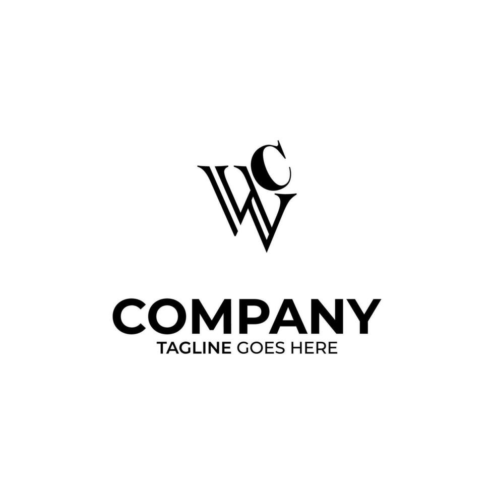 WC Letter Logo Design vector