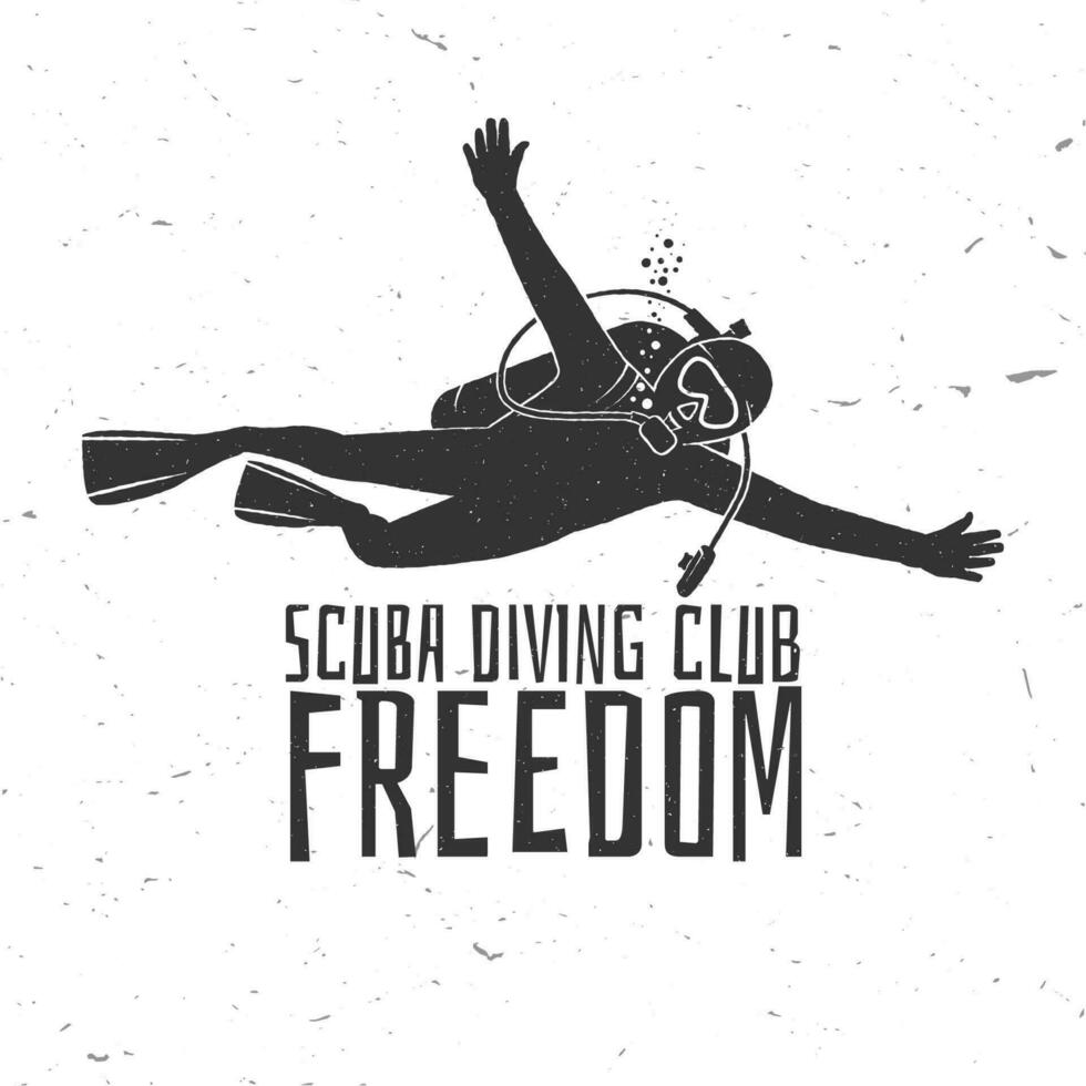 Scuba diving club. Vector illustration.