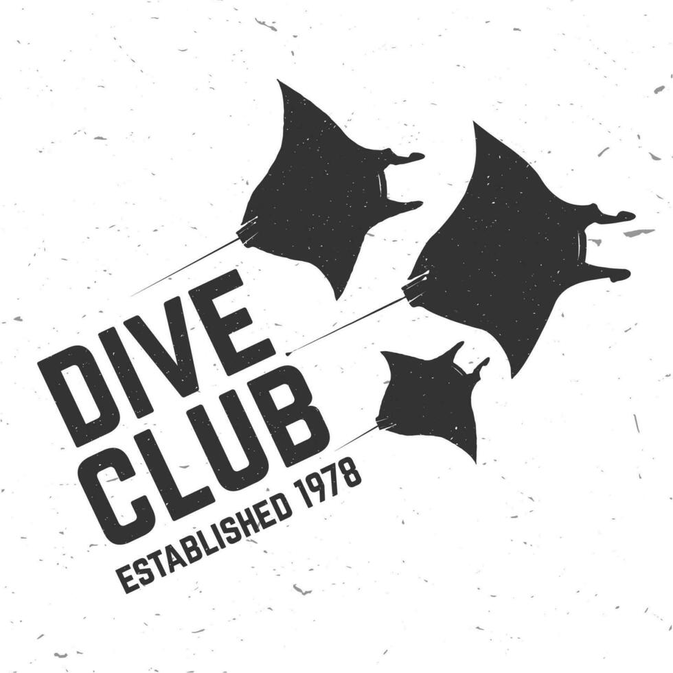 Scuba diving club. Vector illustration.