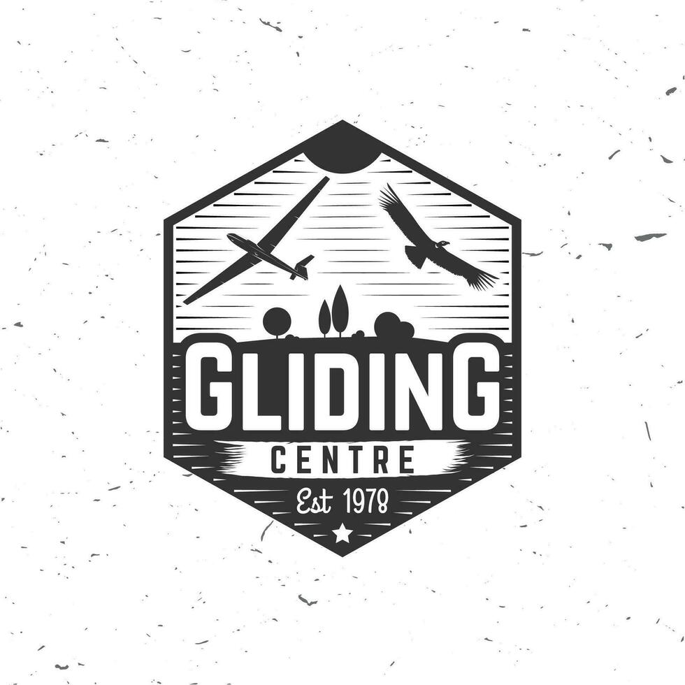 Vector Gliding club retro badge.