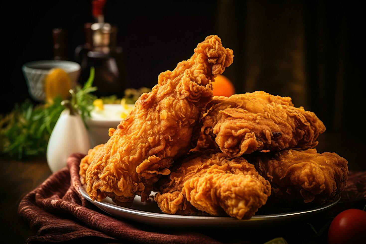 Fried chicken AI Generated photo