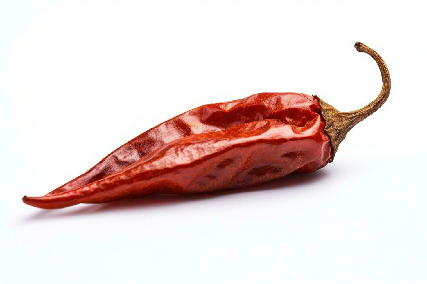 a red mexican dried chili pepper on a white background AI Generative photo