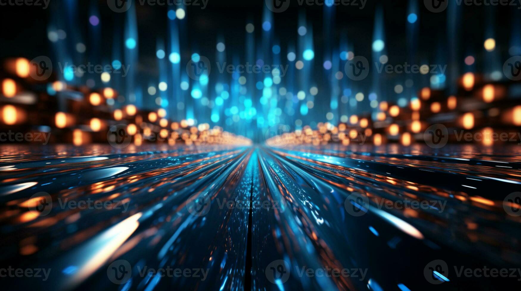Exploration of the Future of Cyberspace - Tech Backgrounds in Brilliant Blue. Generative AI, photo