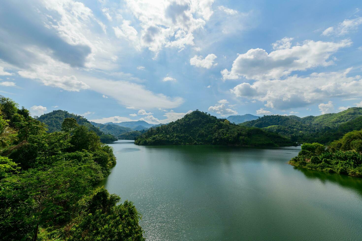 Landscape of Bang Lang Dam from view point, travel south of Thaialnd. YALA photo