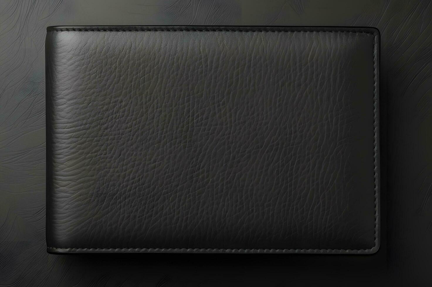 Blank leather wallet for mockup photo