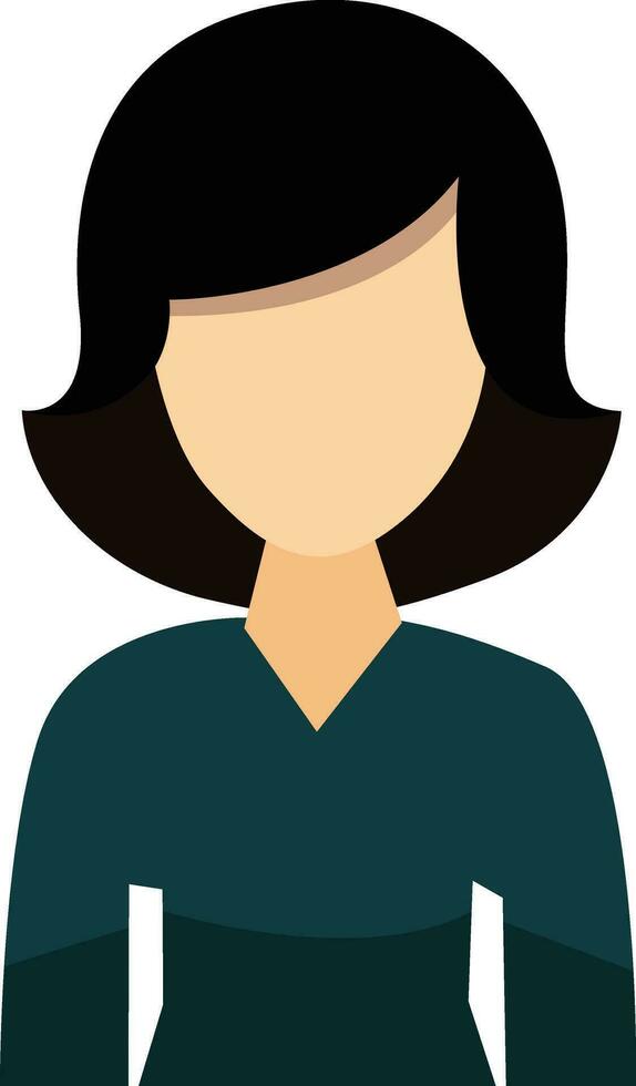 Female flat character vector illustration