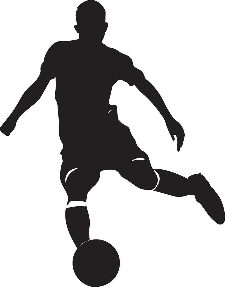 Soccer Player vector silhouette illustration