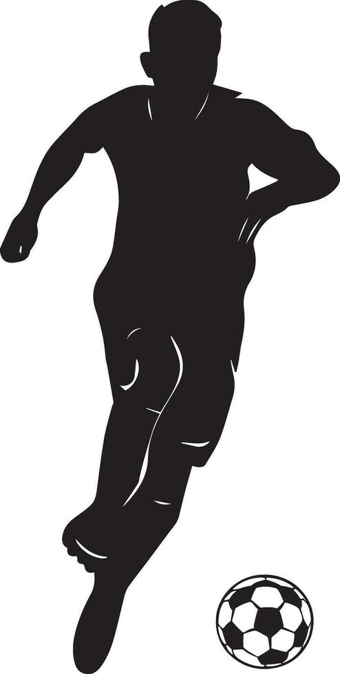 Soccer Player vector silhouette illustration