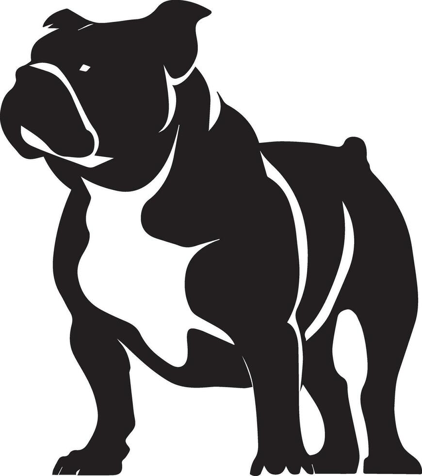 toro perro vector silueta ilustración