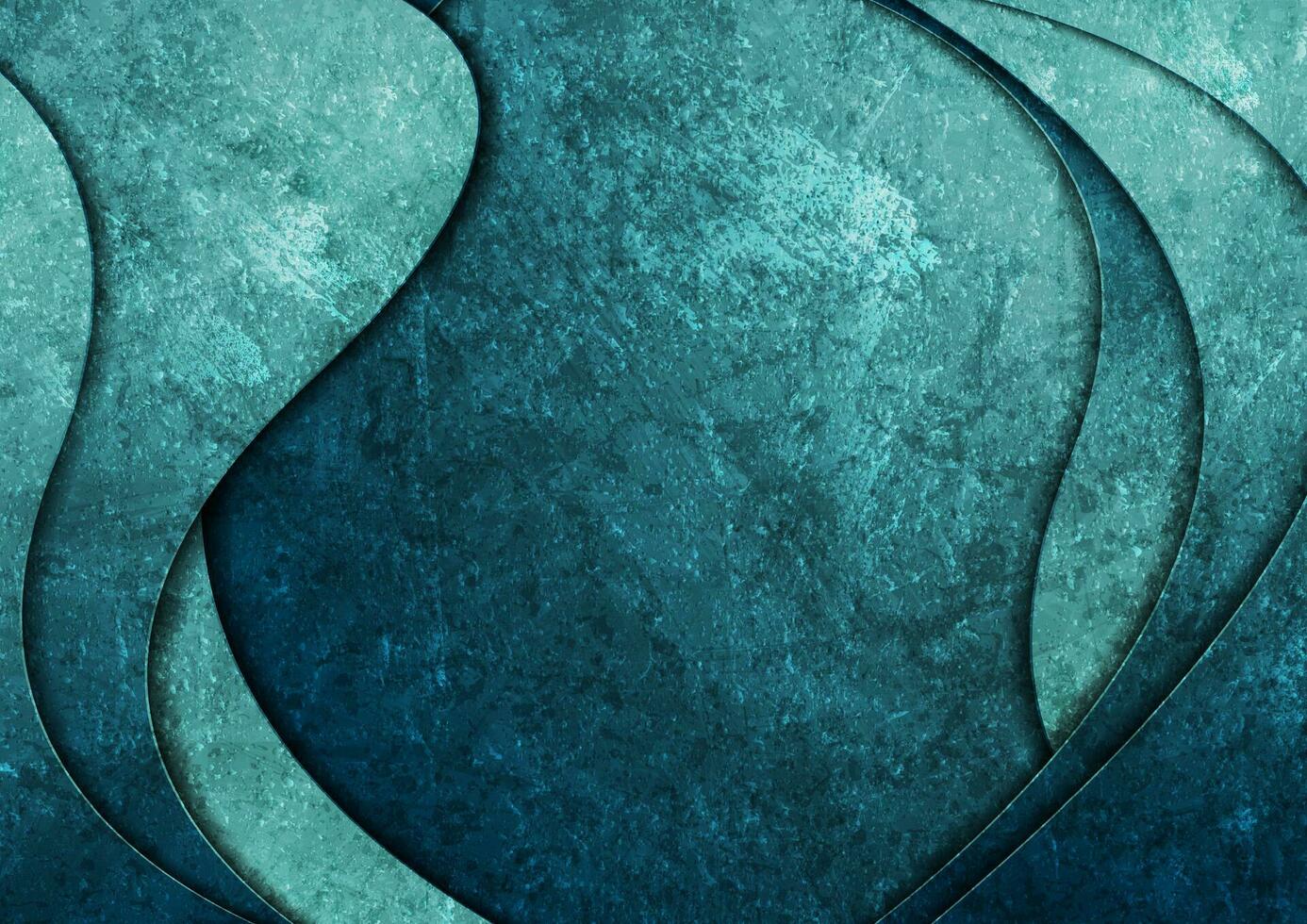 Blue grunge waves abstract elegant background vector