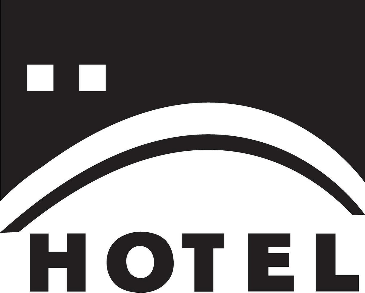 hotel logo vector silueta, hotel icono vector