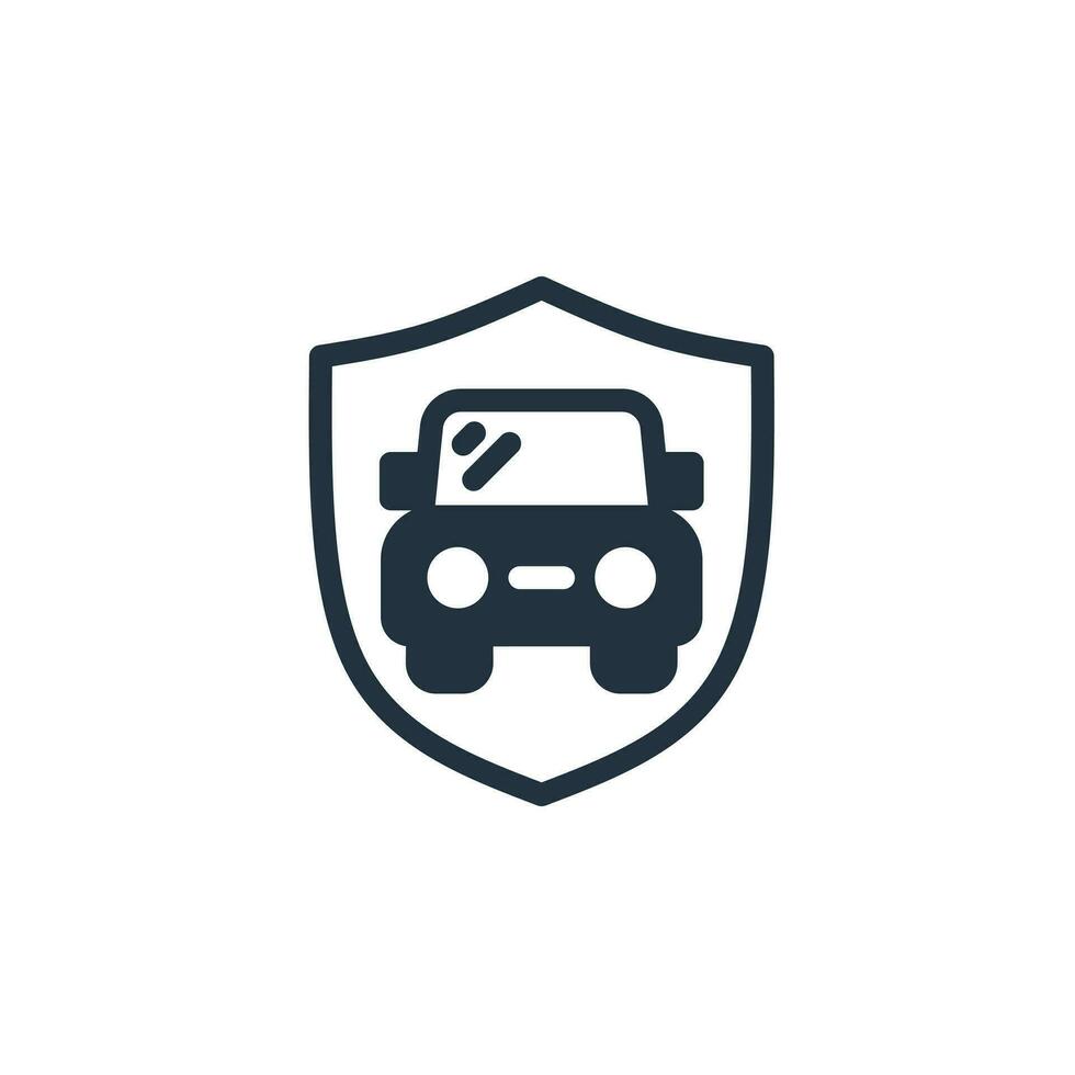 Car security icon in trendy flat style isolated on white background. Car safety vector symbol, insurance, protection for web and mobile design.