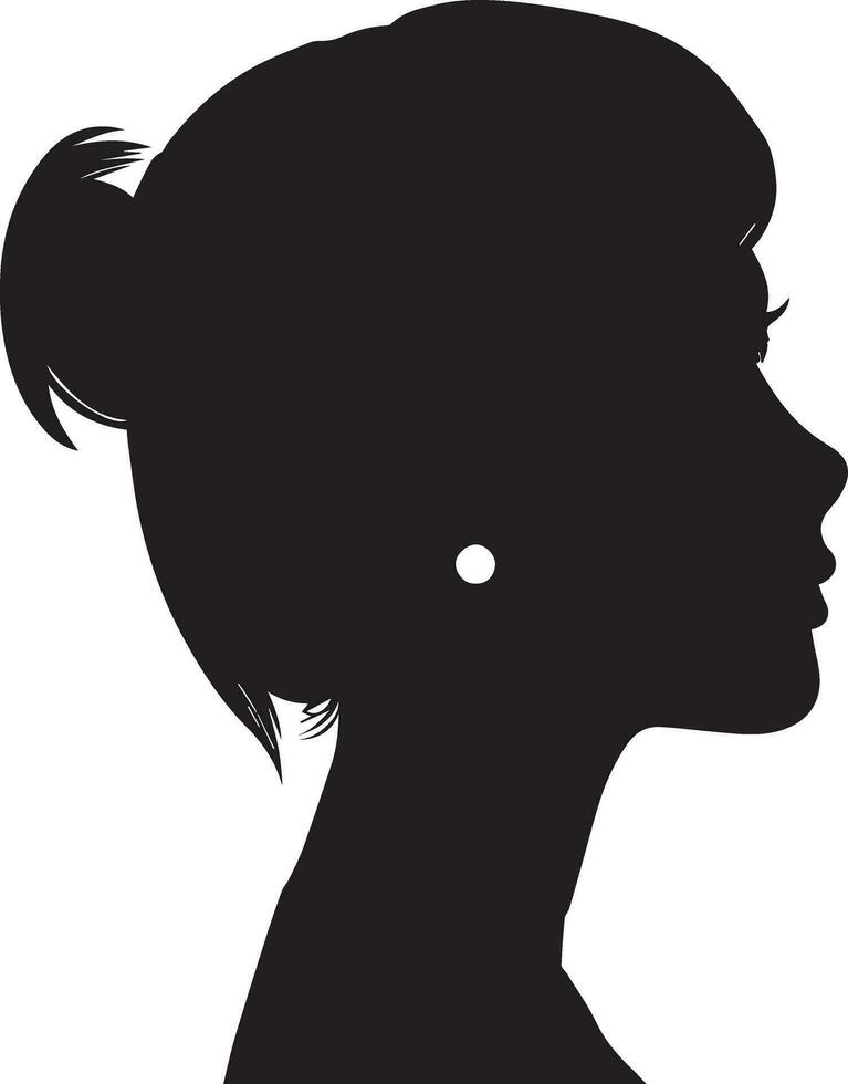 mujer perfil vector silueta ilustración