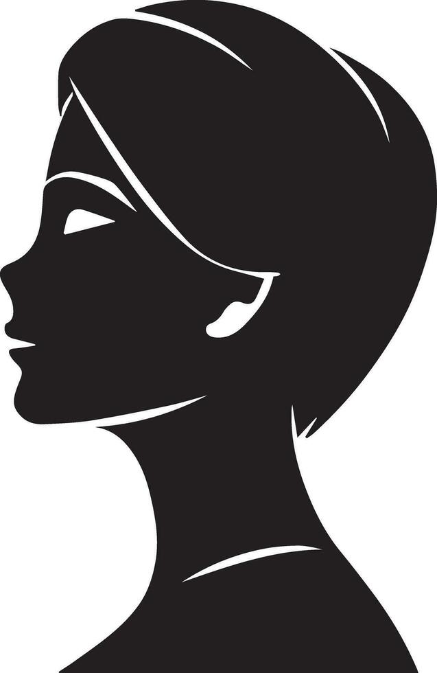 mujer perfil vector silueta ilustración