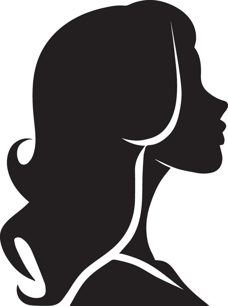 mujer perfil vector silueta ilustración