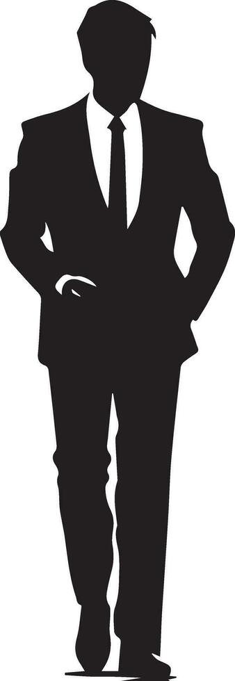 Business man vector silhouette illustration
