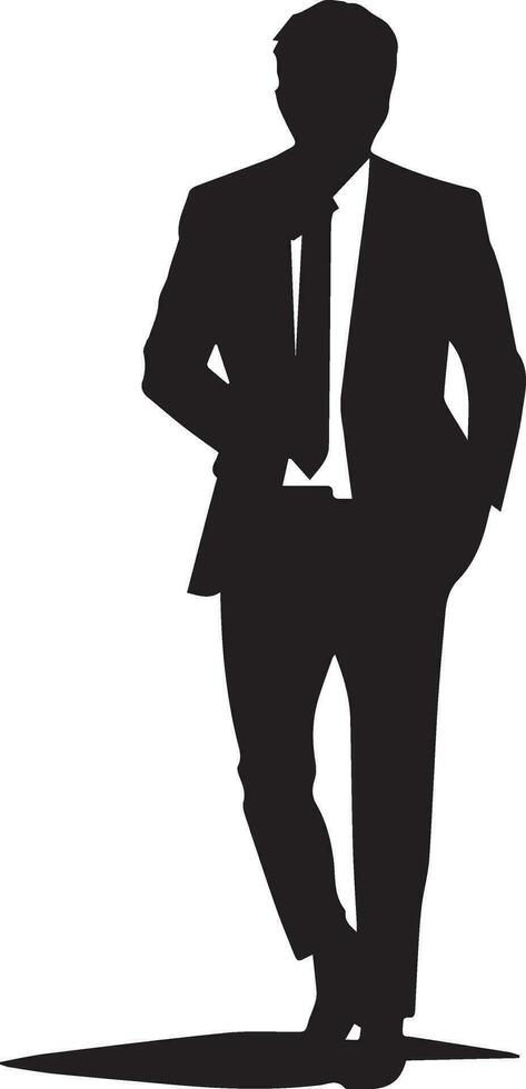 Business man vector silhouette illustration