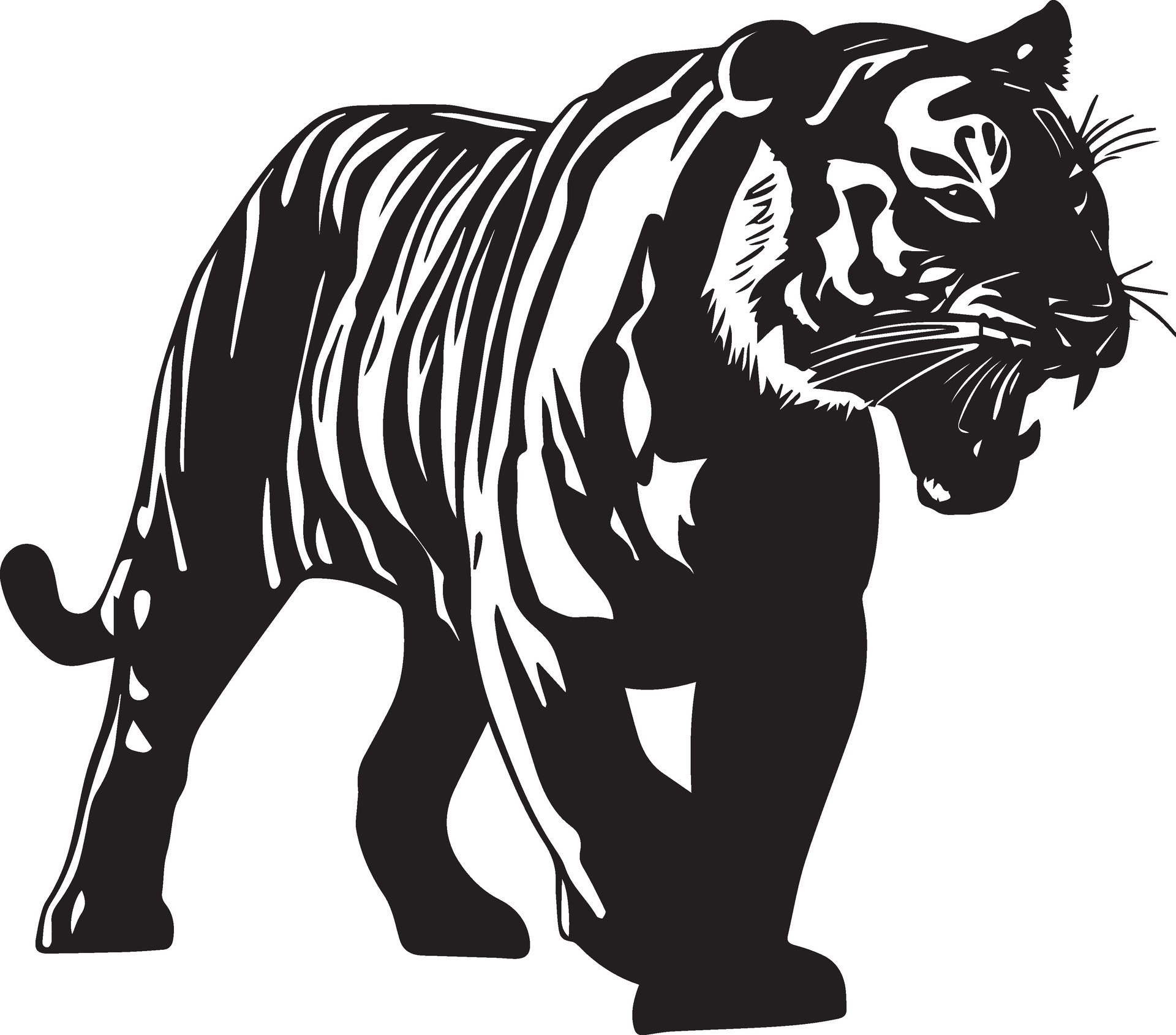 Tiger vector silhouette illustration, Tiger Clip art 27543503 Vector ...