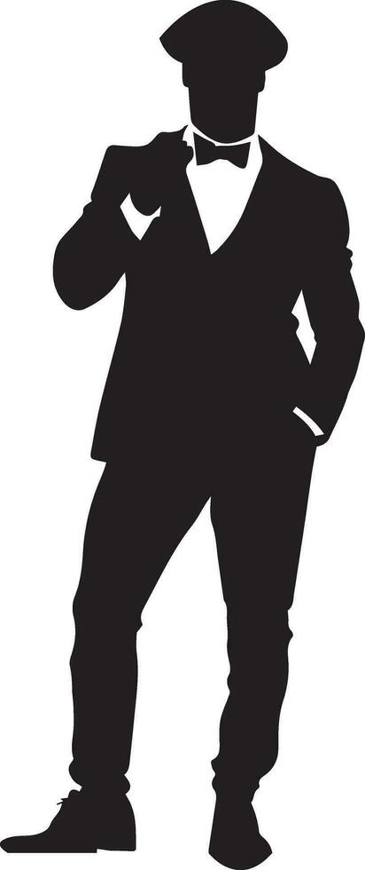 Stylish man vector silhouette illustration