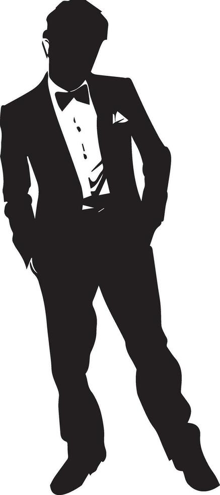 Stylish man vector silhouette illustration