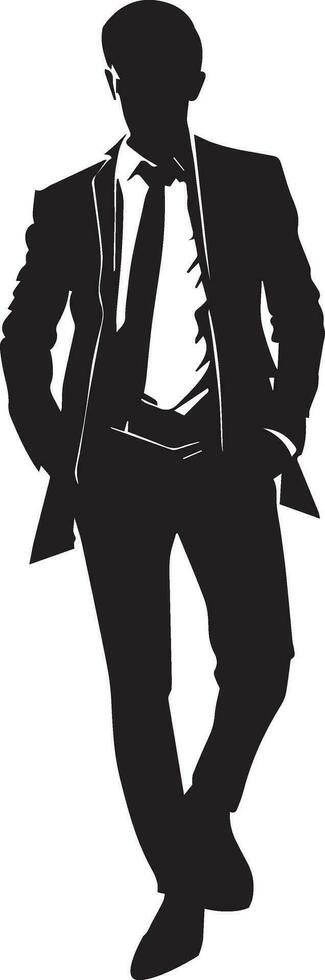 Stylish man vector silhouette illustration