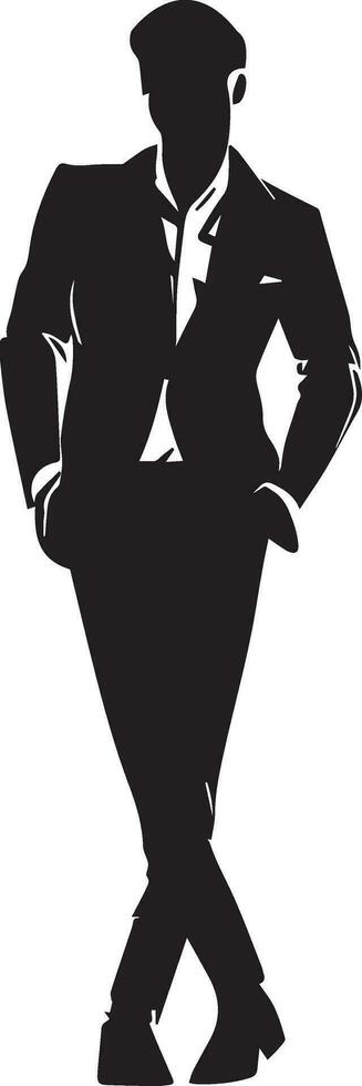 elegante hombre vector silueta ilustración