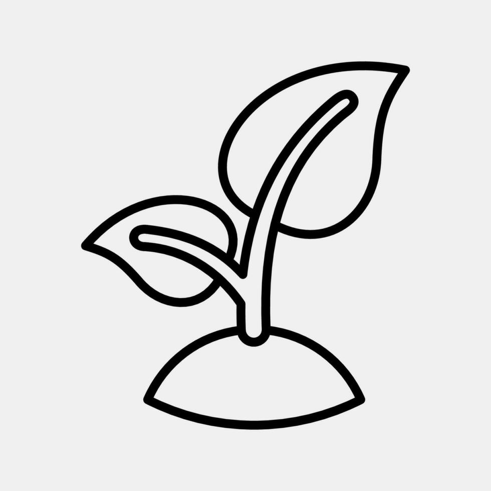 Icon plant. Ecology and environment elements. Icons in line style. Good for prints, posters, logo, infographics, etc. vector