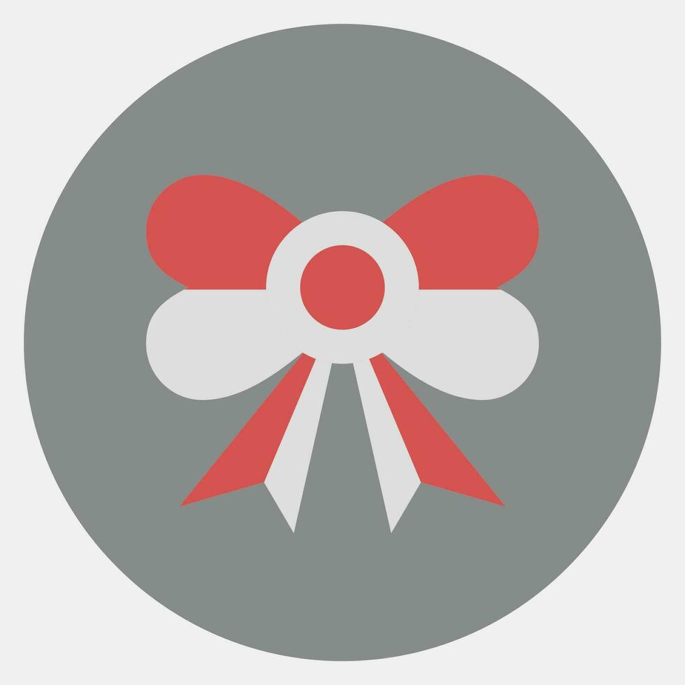 Icon bow. Indonesian independence day celebration elements. Icons in color mate style. Good for prints, posters, etc. vector