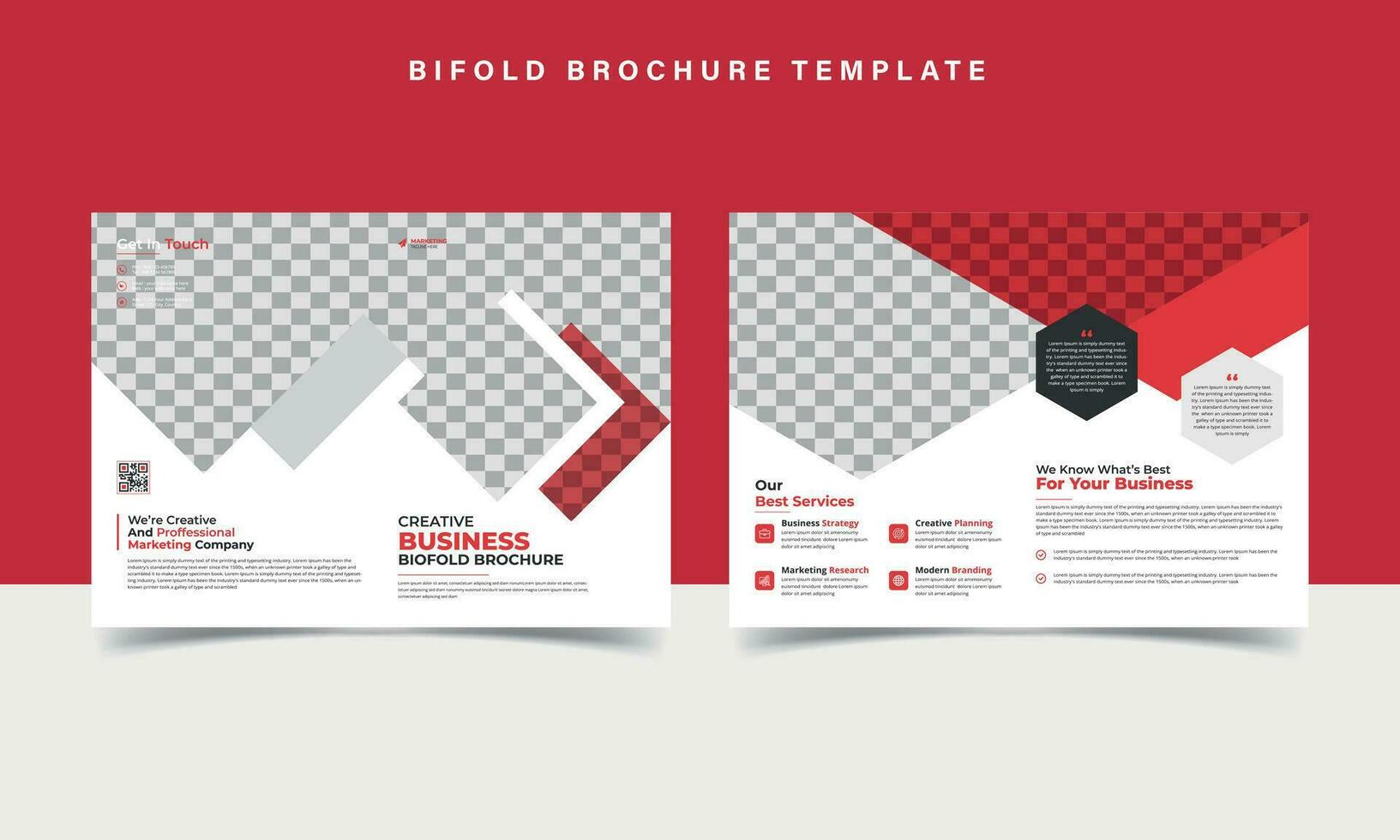 Corporate Bi-Fold Brochure Template vector
