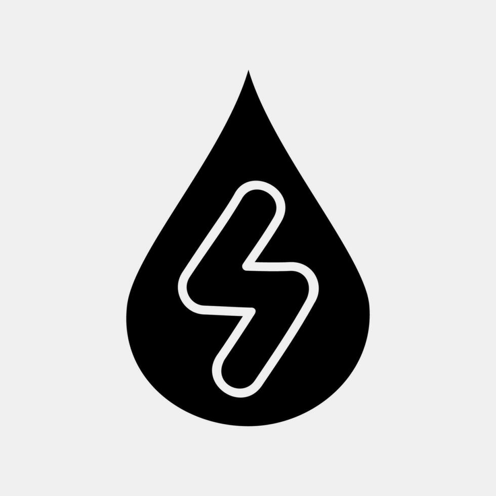 Icon water energy. Ecology and environment elements. Icons in glyph style. Good for prints, posters, logo, infographics, etc. vector