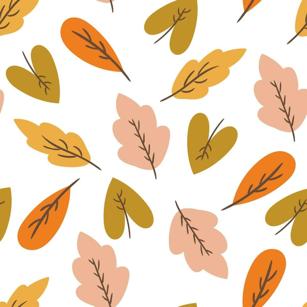 seamless pattern leaves. wallpaper for textiles, wrapping paper, etc vector