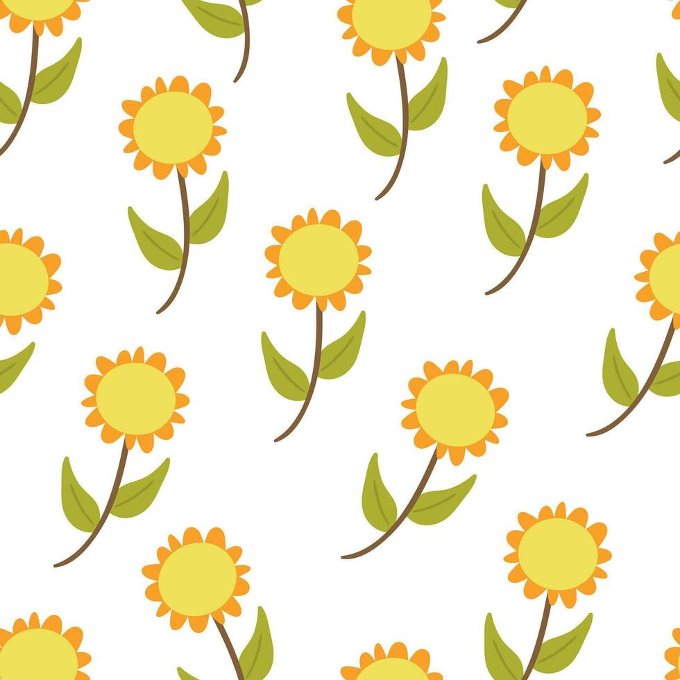 Cute flower pattern,cartoon seamless background, vector illustration, wallpaper, textiles, bag, garment, fashion design