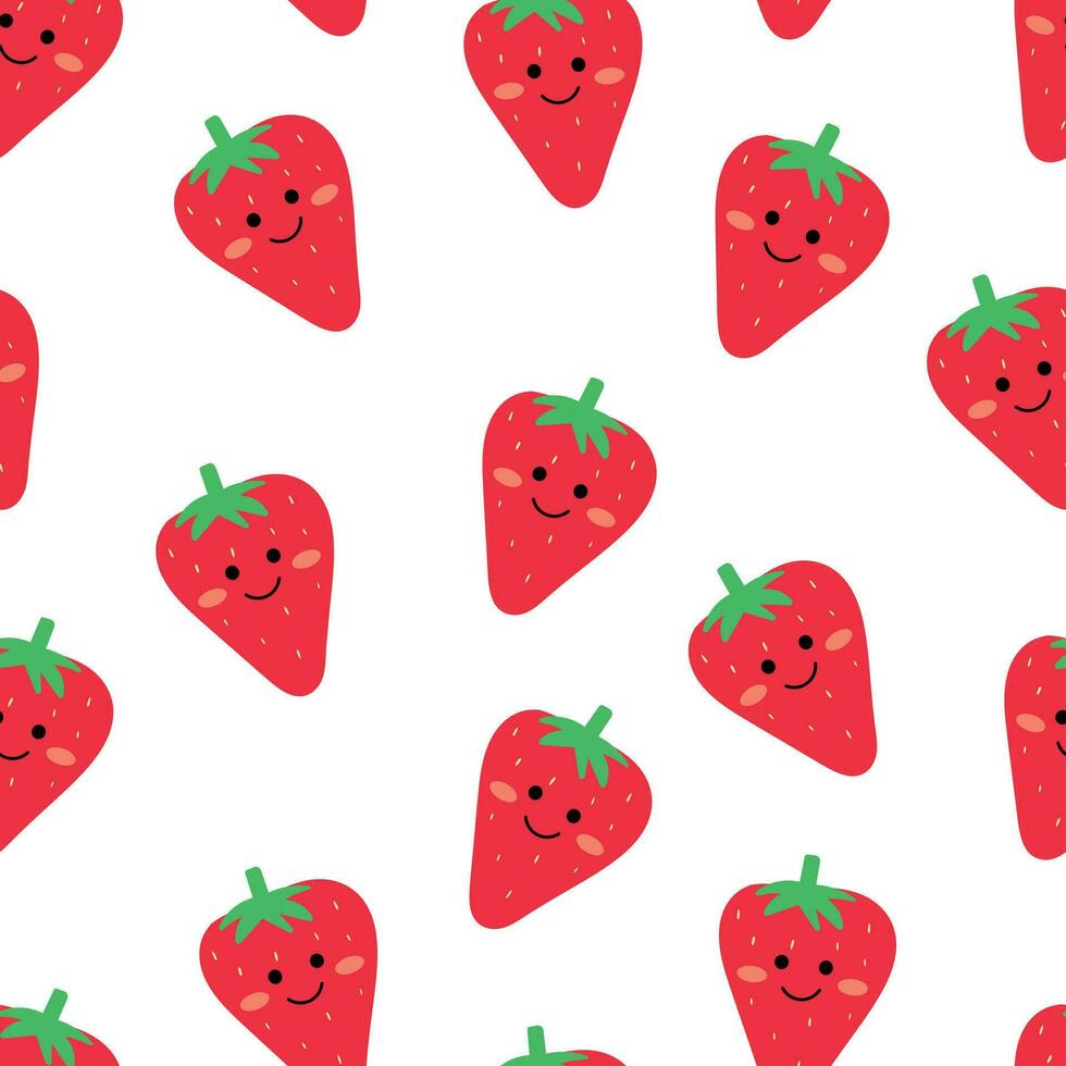 seamless pattern strawberry. wallpaper for textile, gift wrap paper vector