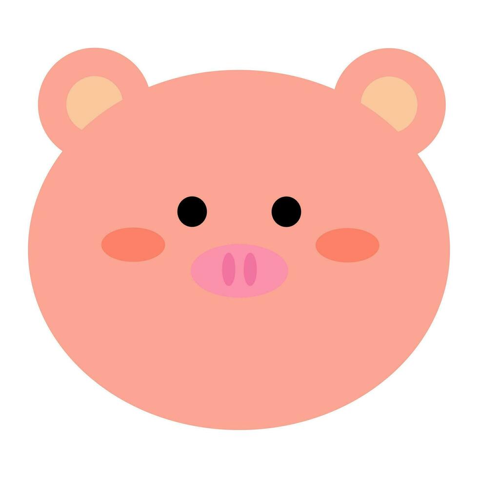 linda cerdito ilustración para pegatina, etiqueta, etiqueta, regalo envase papel vector