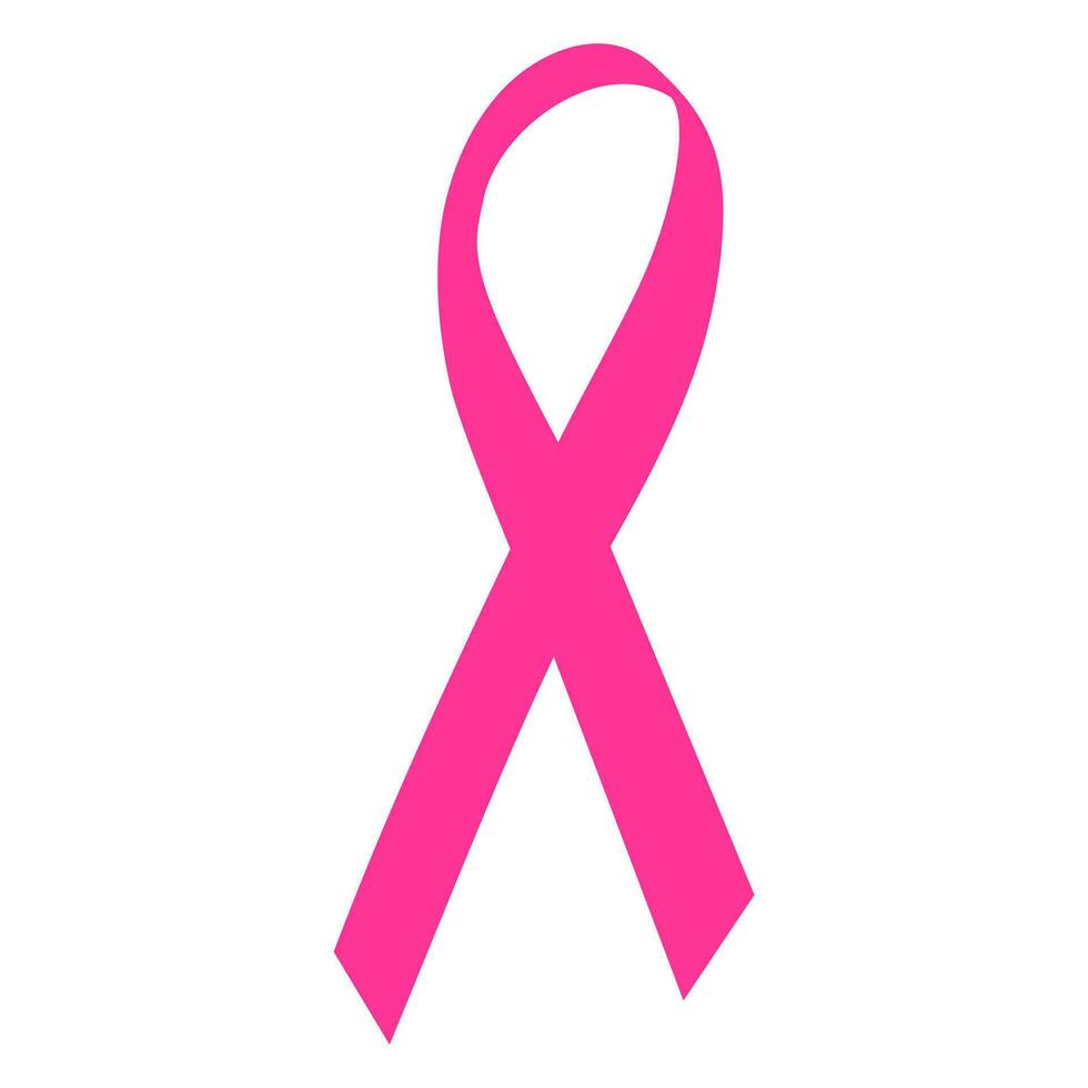 rosado cinta pecho cáncer conciencia símbolo vector