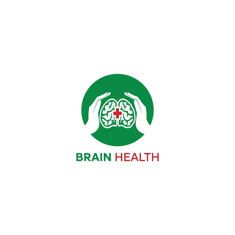 Brain hand vector logo template. This design use mind symbol. Suitable for health, education, business or science.