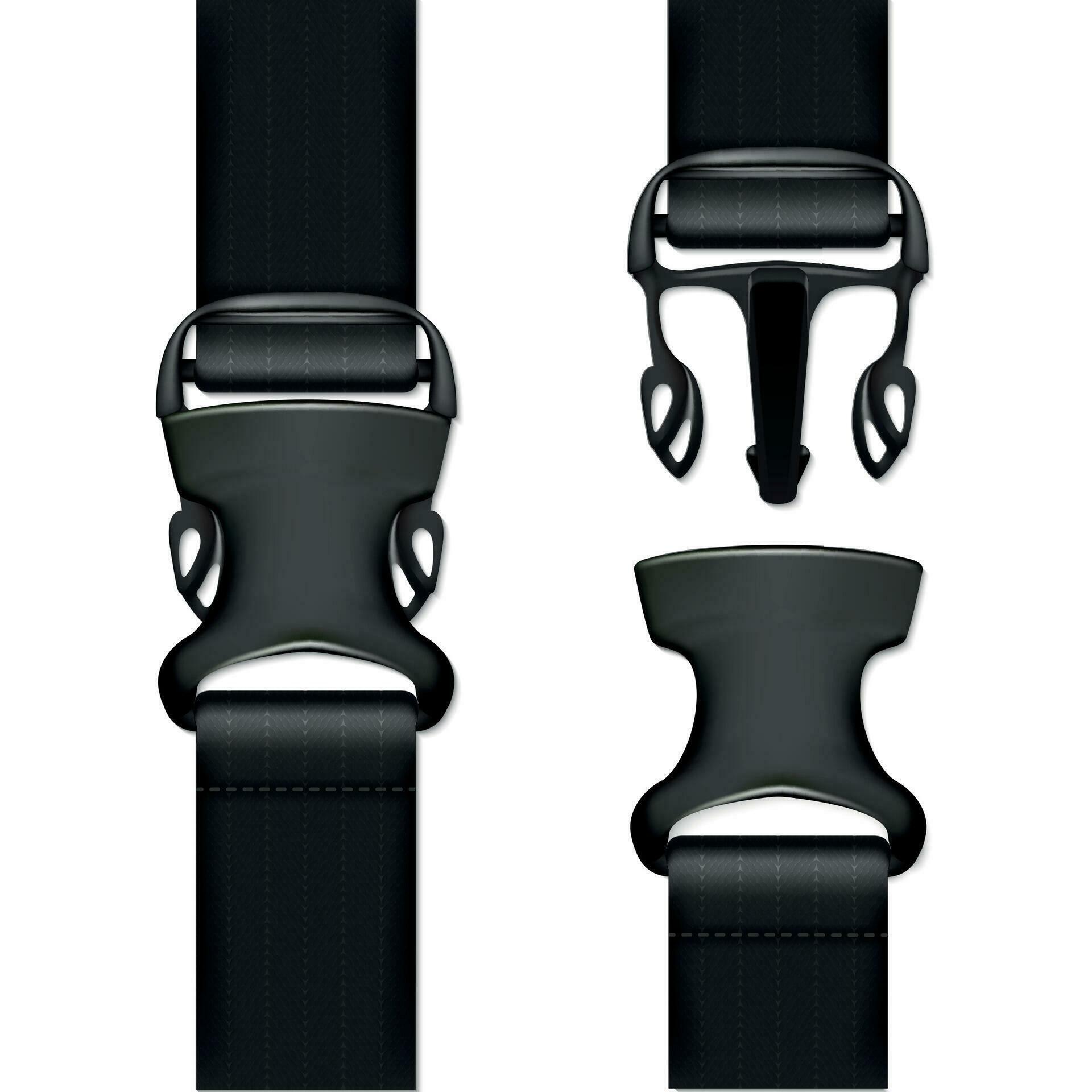 Realistic Detailed 3d Quick Release Buckle Set. Vector 27545233 Vector