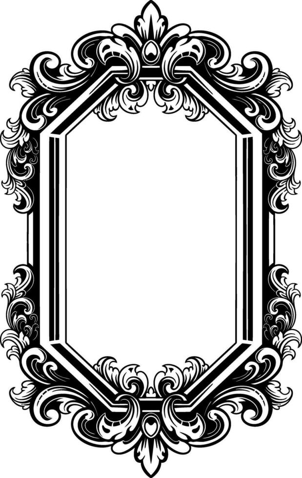 Luxury Frame Ornament Wedding Decoration vector