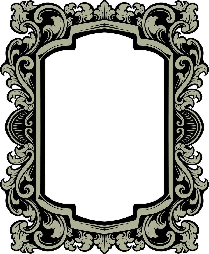 Luxury Frame Ornament Wedding Decoration vector