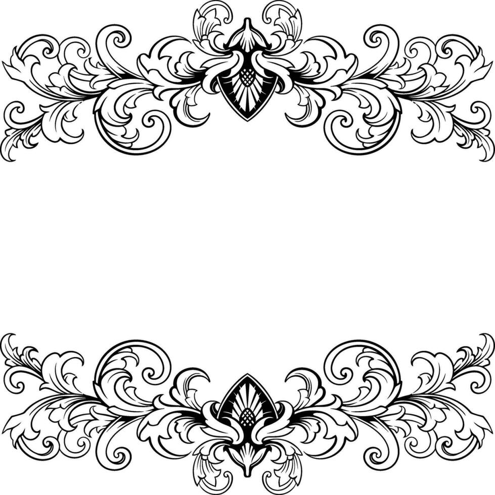 lujo marco ornamento Boda decoración vector