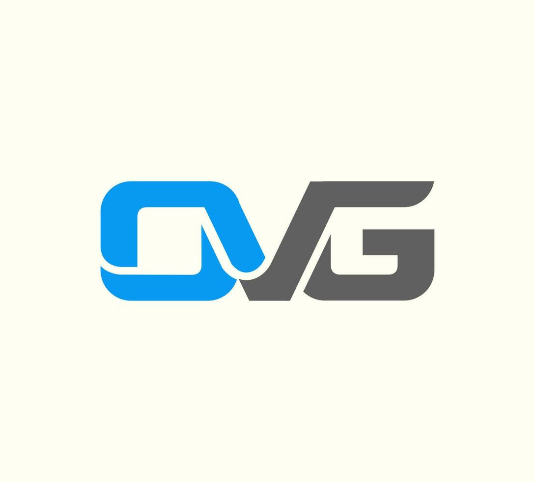 ovg letra moderno logo diseño vector