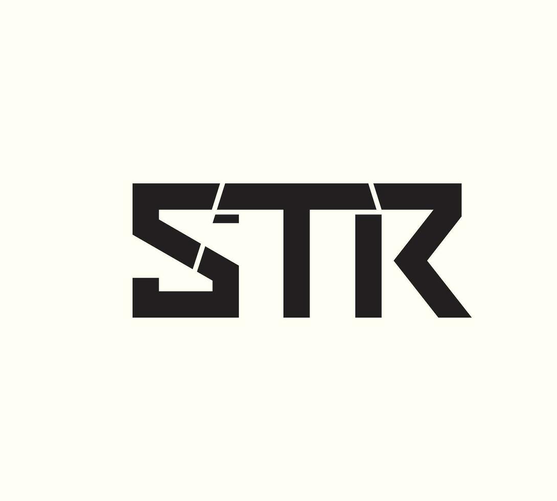 str letra creativo logo diseño vector