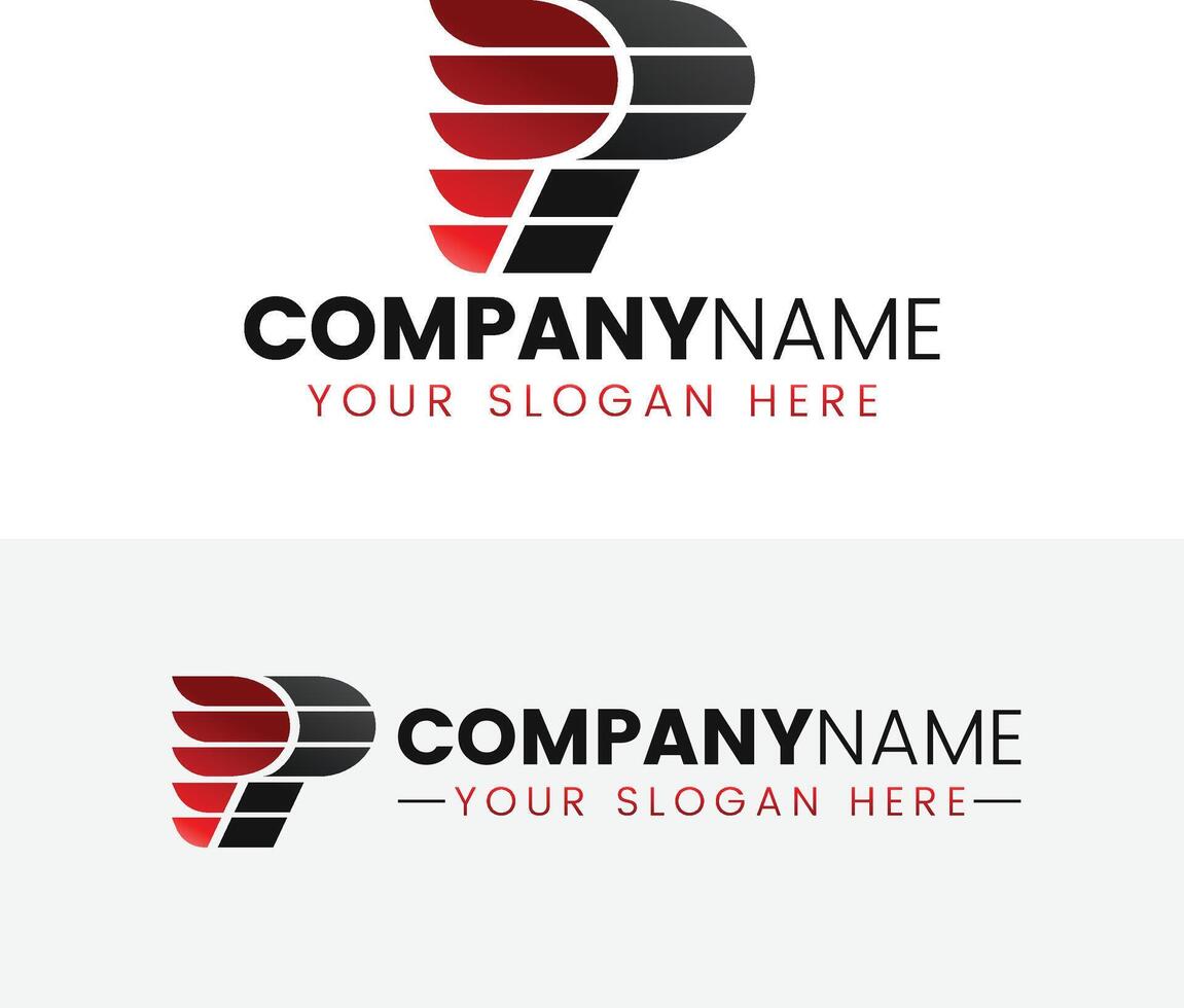 Creative pp letter logo design vector