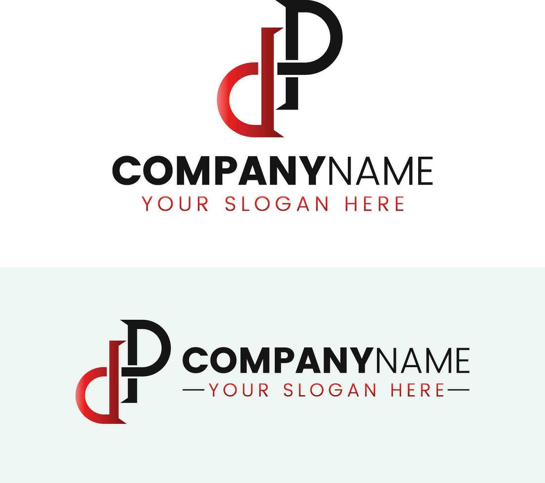 Creative monogram letter dp logo design vector