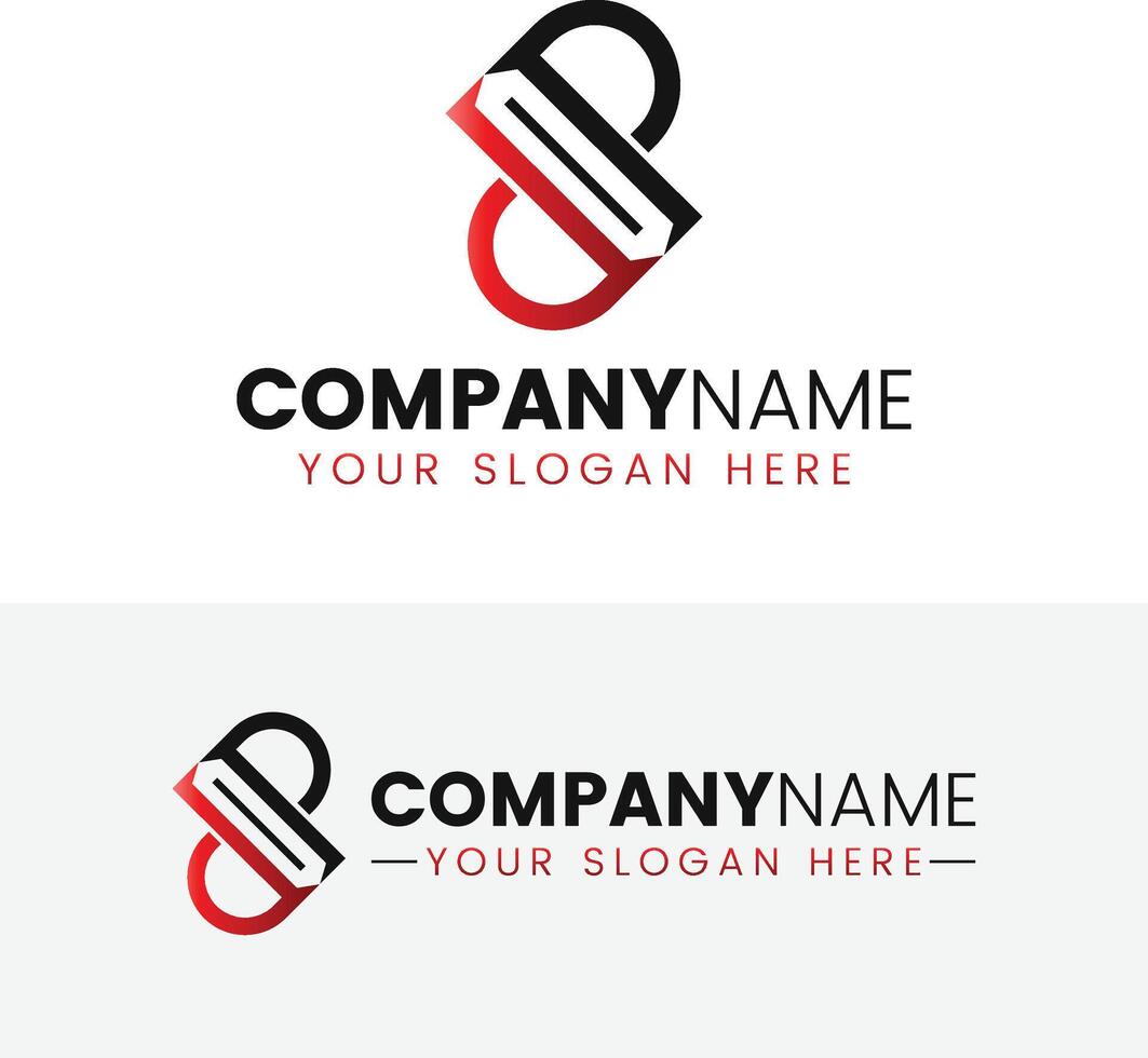 Creative dp letter logo design vector