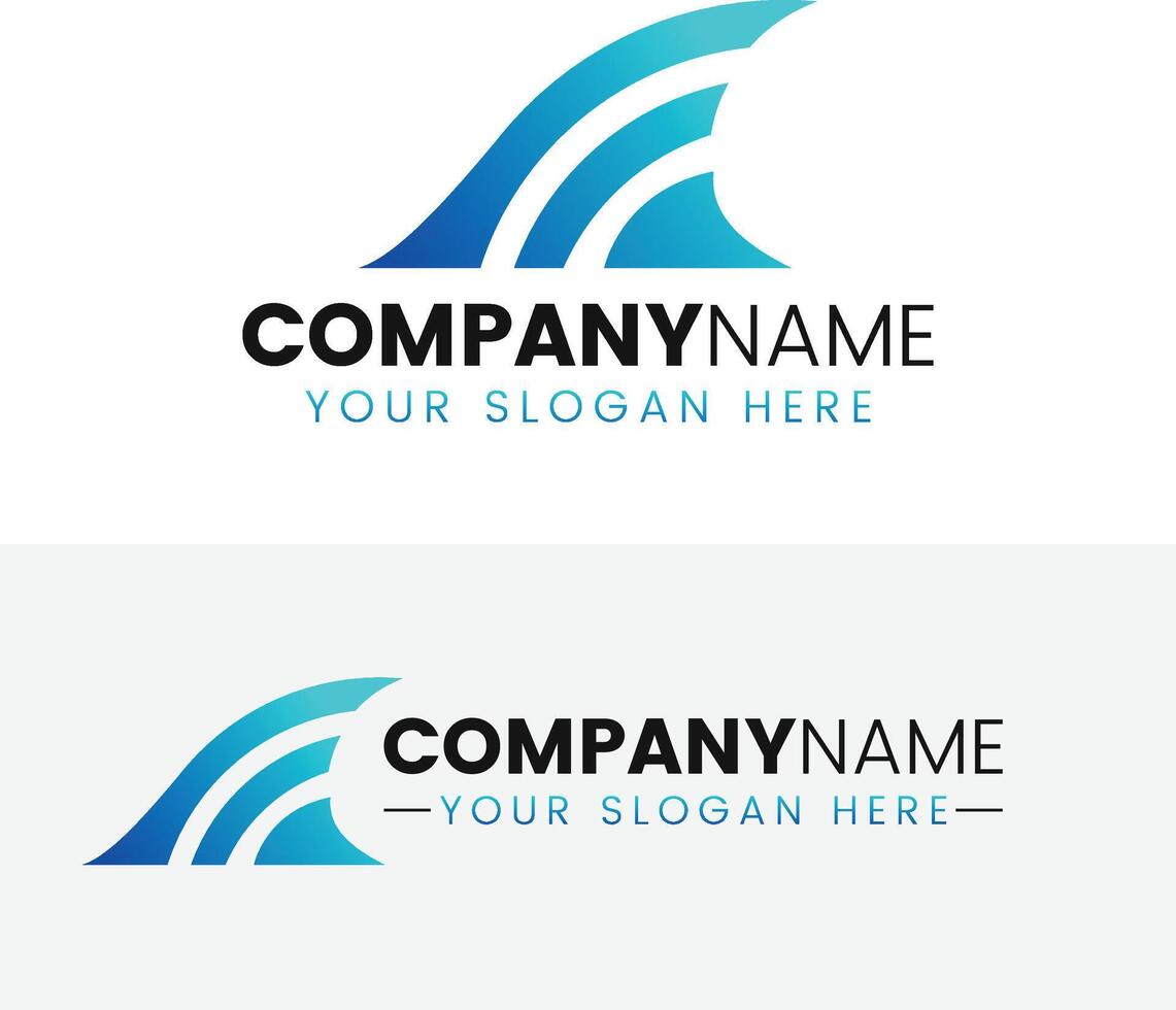 Creative w letter wave logo design vector