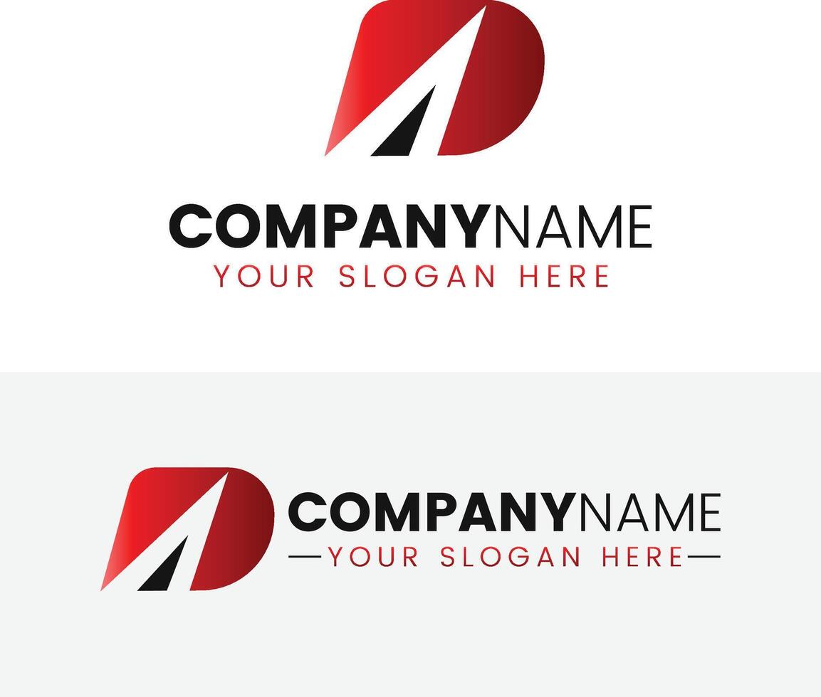 Creative da letter logo design vector