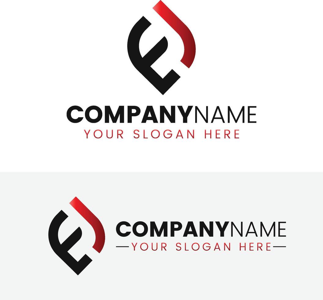 Creative monogram letter ej logo design vector