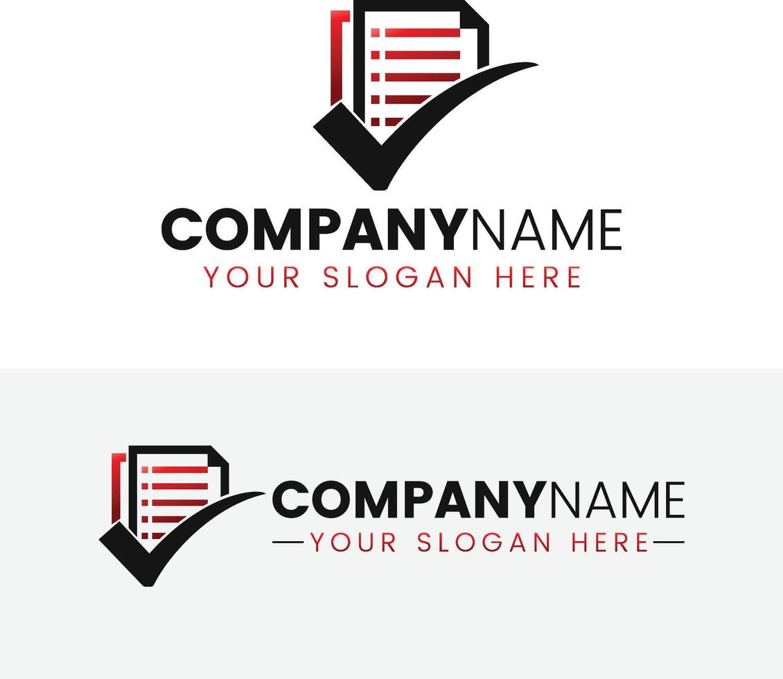 Paper document logo design template vector