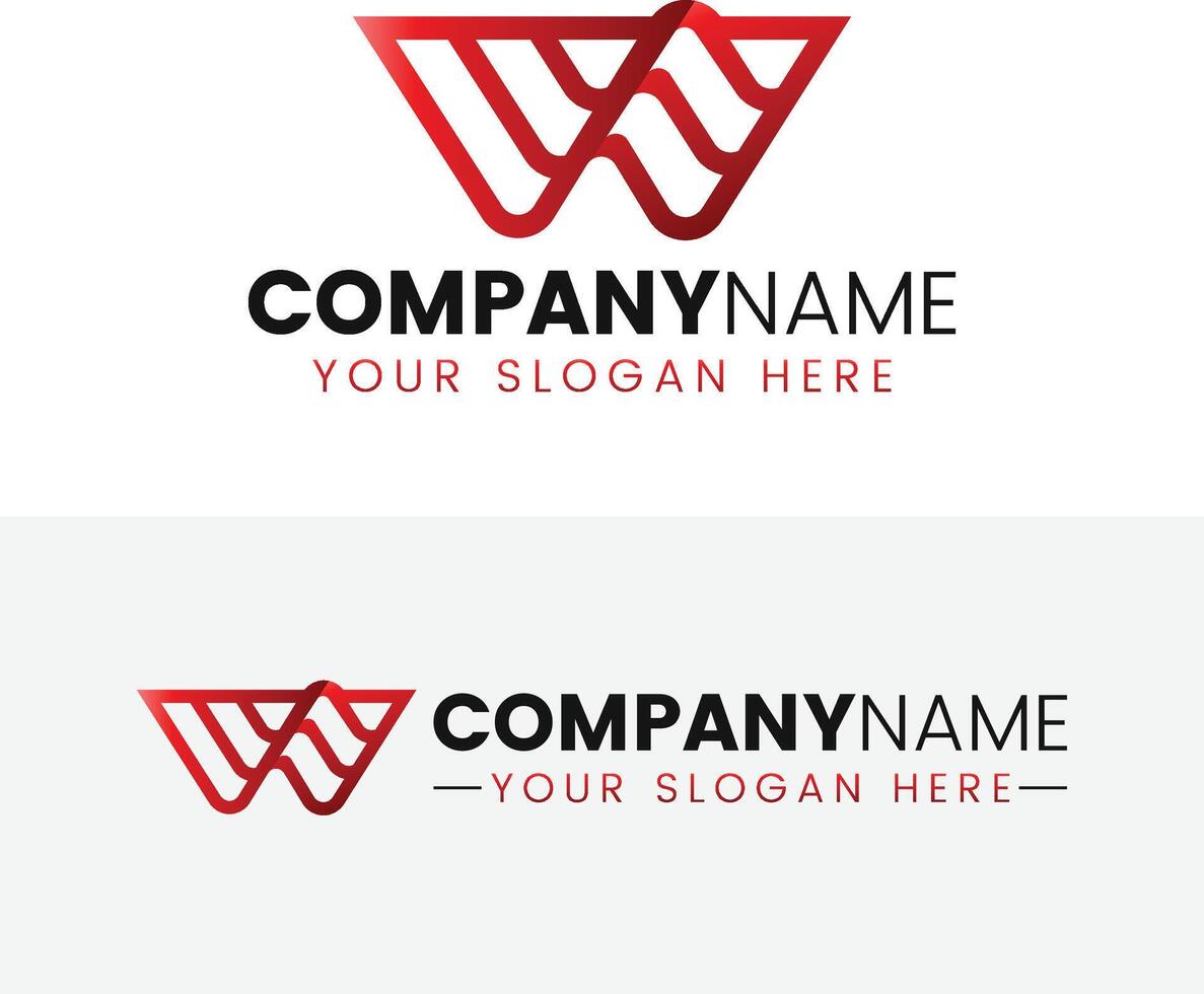 Creative monogram letter w with eagle logo design vector